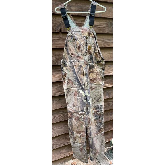 CARHARTT Realtree AP Camouflage Hunting Overalls double knee 40x30 - Picture 2 of 12